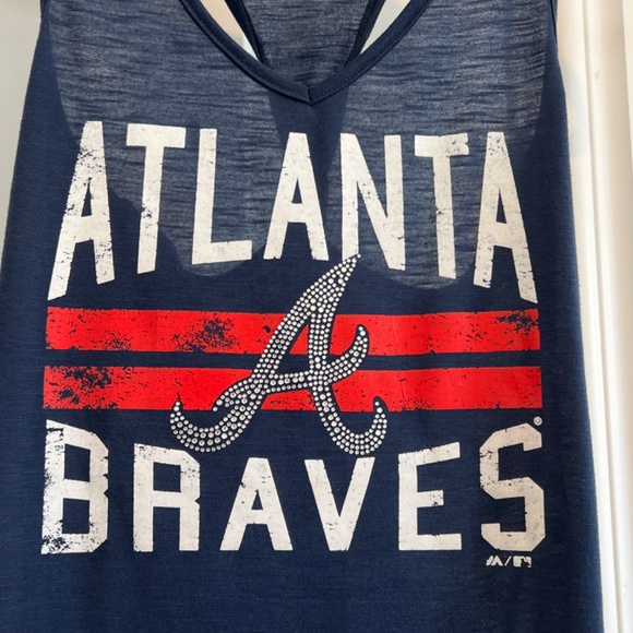 Atlanta Braves rhinestone racerback top, S - Picture 2 of 6